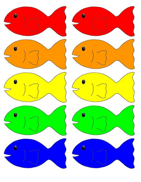 Colored Fish Printable